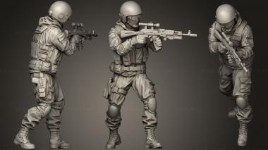 Military figurines RF special print 3d model